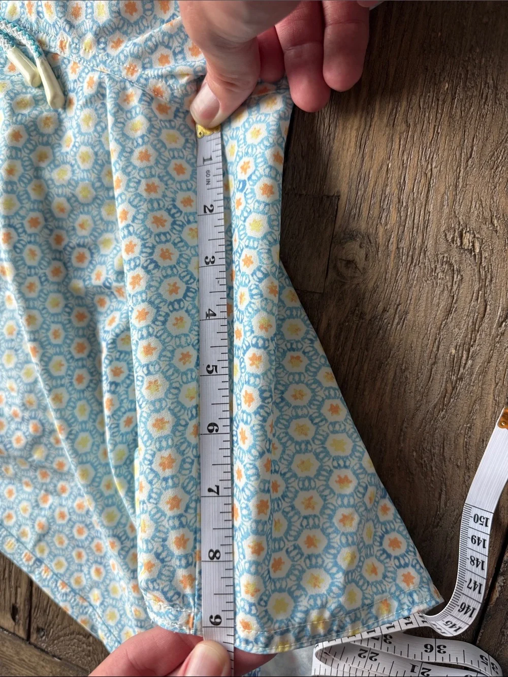 johnnie-O Light Blue Floral Swim Board Shorts